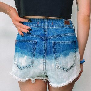 BDG Tye Dye High Waisted Jean Shorts